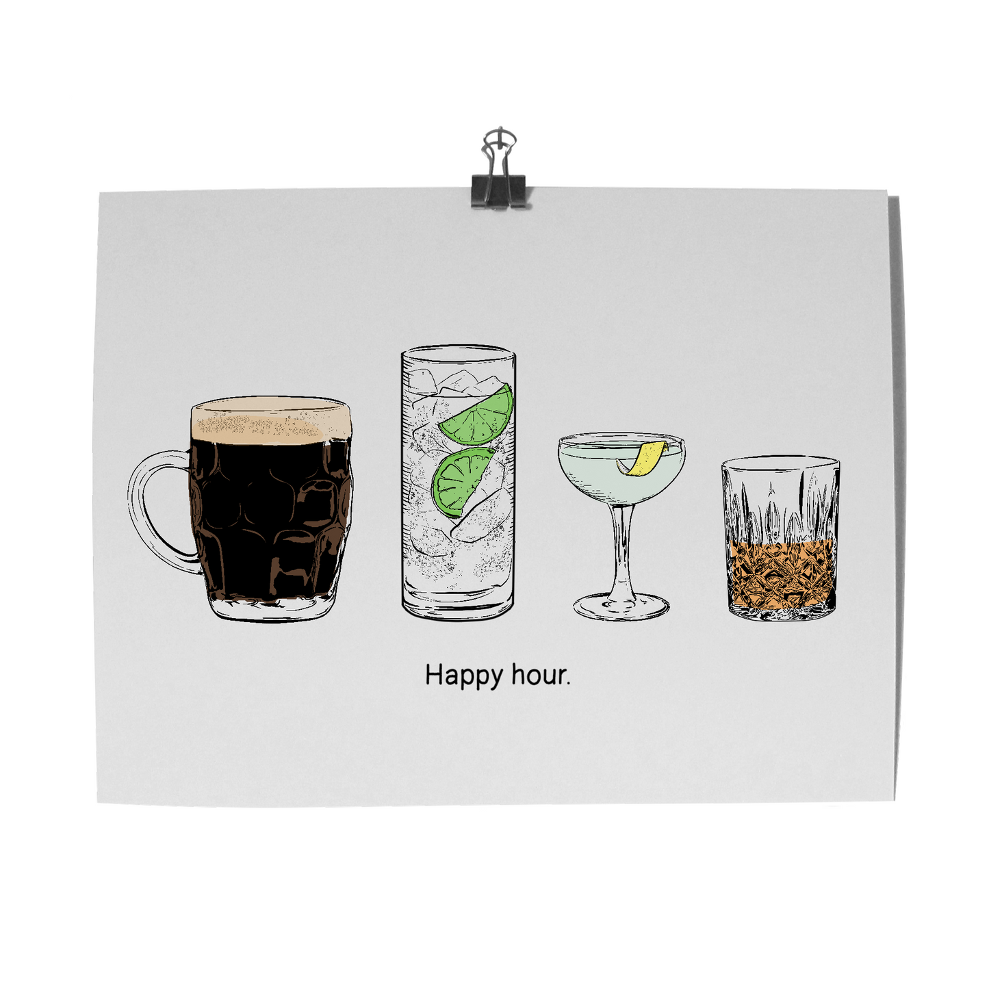 'Happy Hour' Colour Block Print