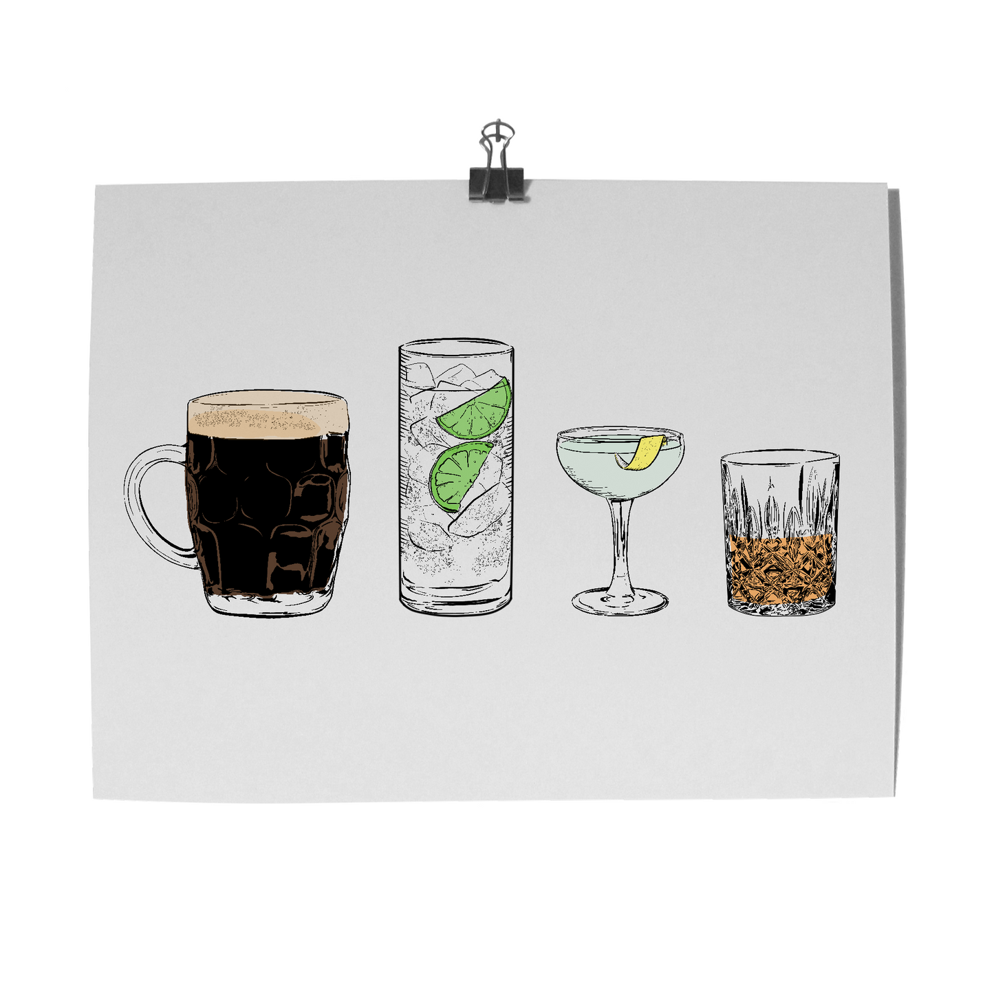 'Happy Hour' Colour Block Print