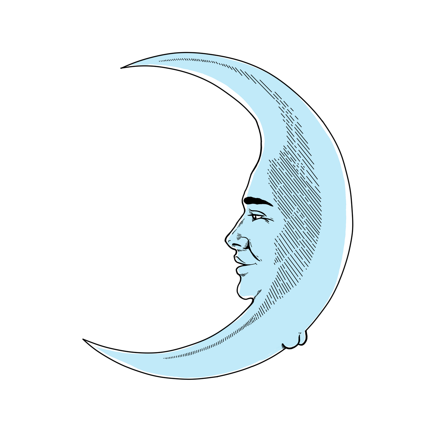 'Moon' Colour Block Print