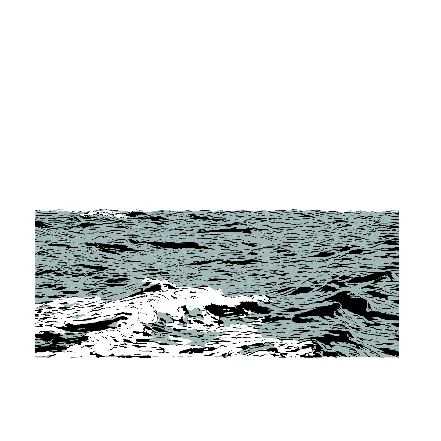 'The Sea' Colour Block Print