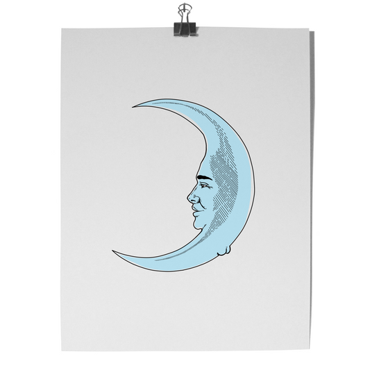 'Moon' Colour Block Print