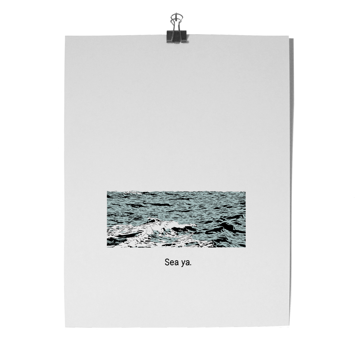 'The Sea' Colour Block Print